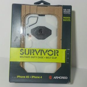 Survivor military duty case and belt clip